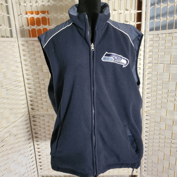 Seattle Seahawks Reversable Vest; Size LARGE - Picture 1 of 8